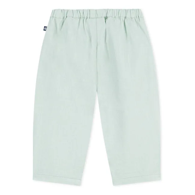 Pantalon Uni Lin | Turquoise