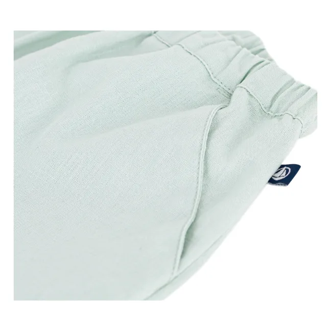 Pantalon Uni Lin | Turquoise