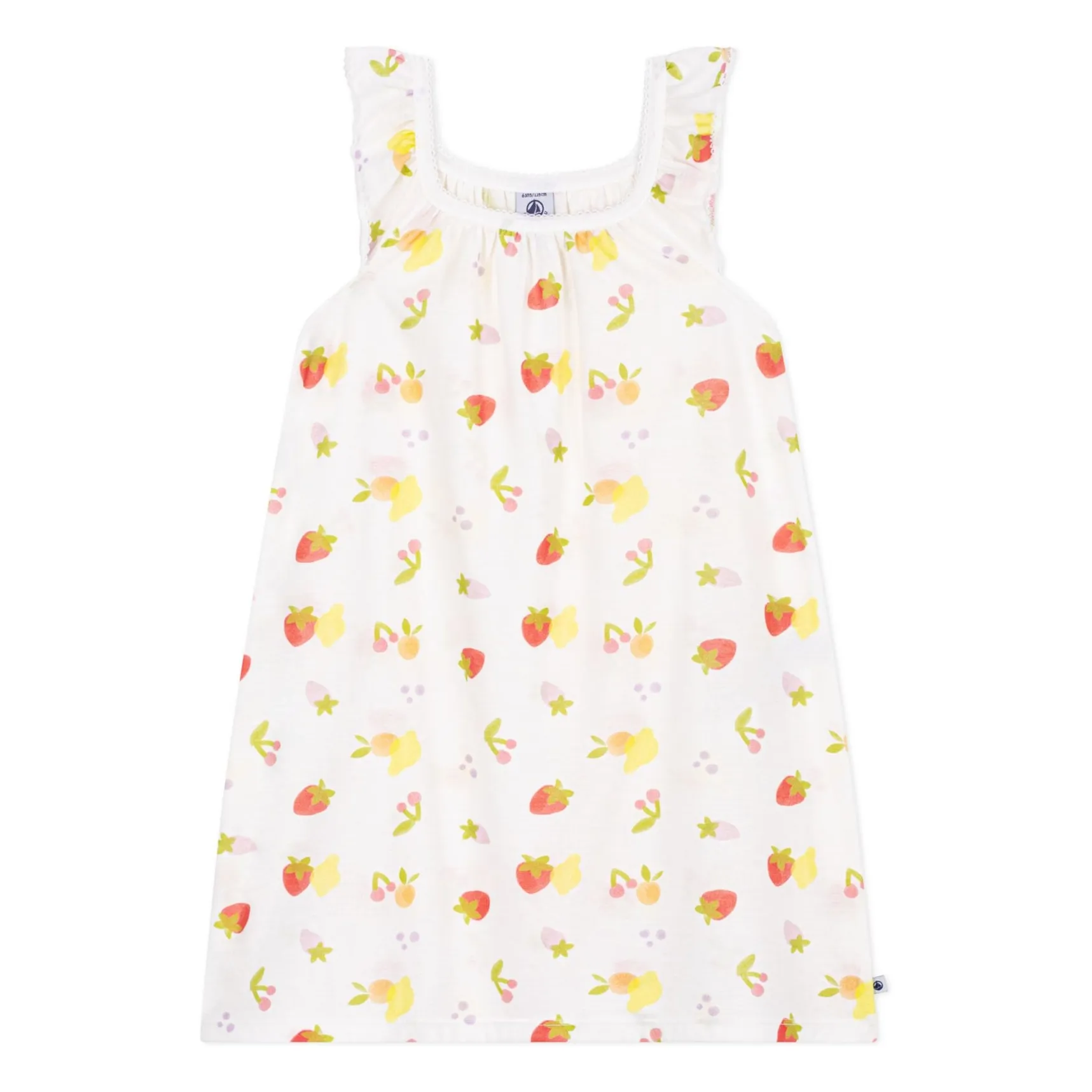 Petit Bateau Girls Ecru Fruits Nightdress