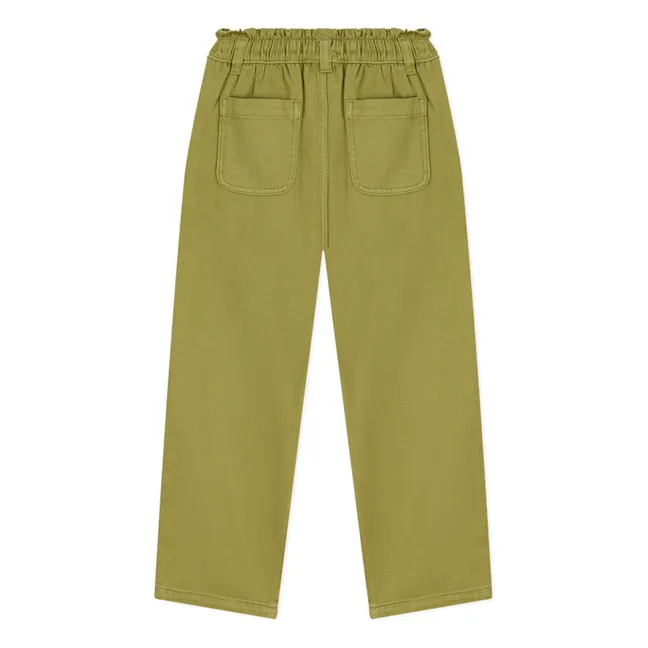 Pantalones de bolsa de papel Sarga | Olive