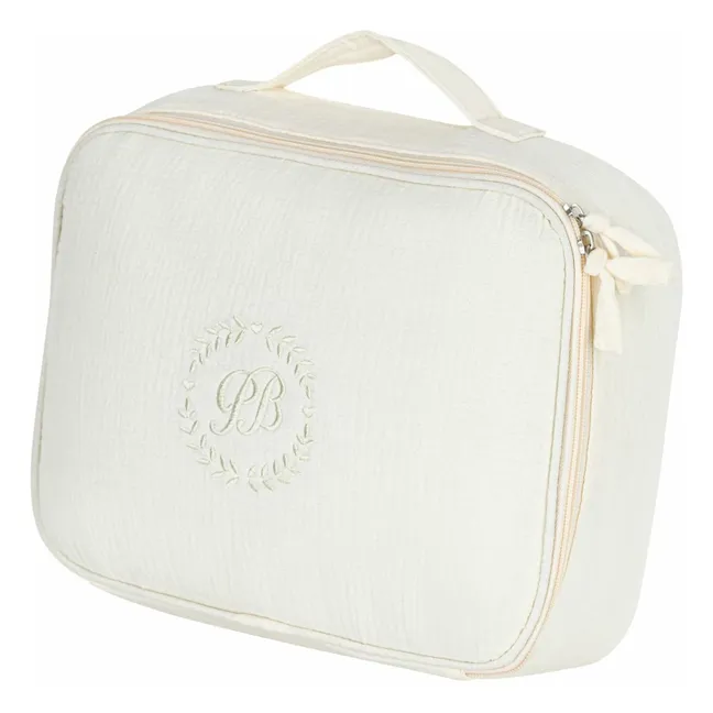 Valisette Naissance Gaze de Coton | Blanc