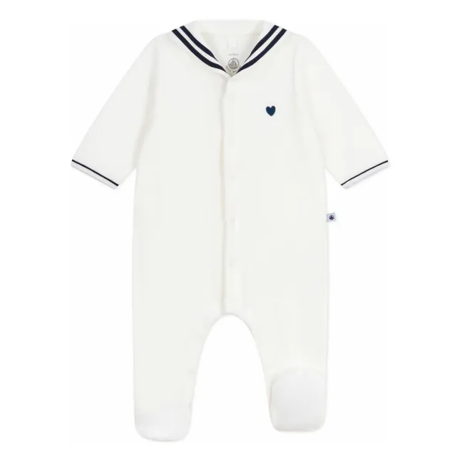 Dors Bien pajamas Vareuse collar | White