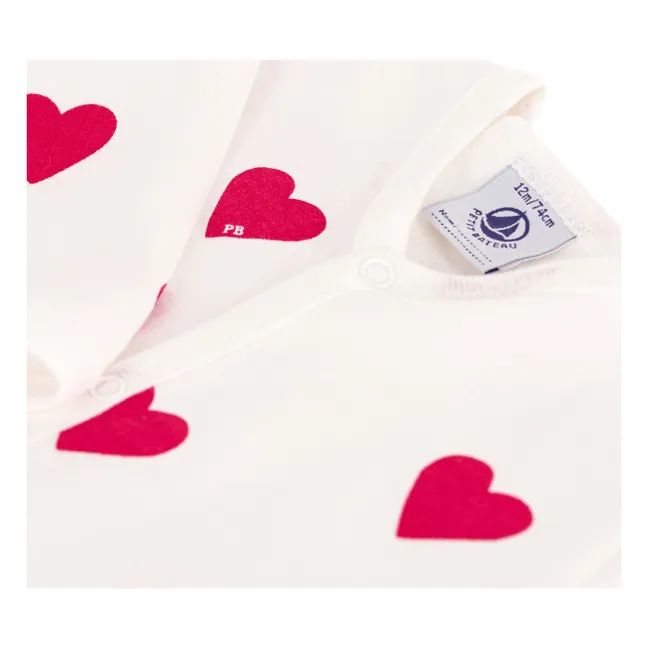 Dors Bien Cœurs Molleton pyjamas | White