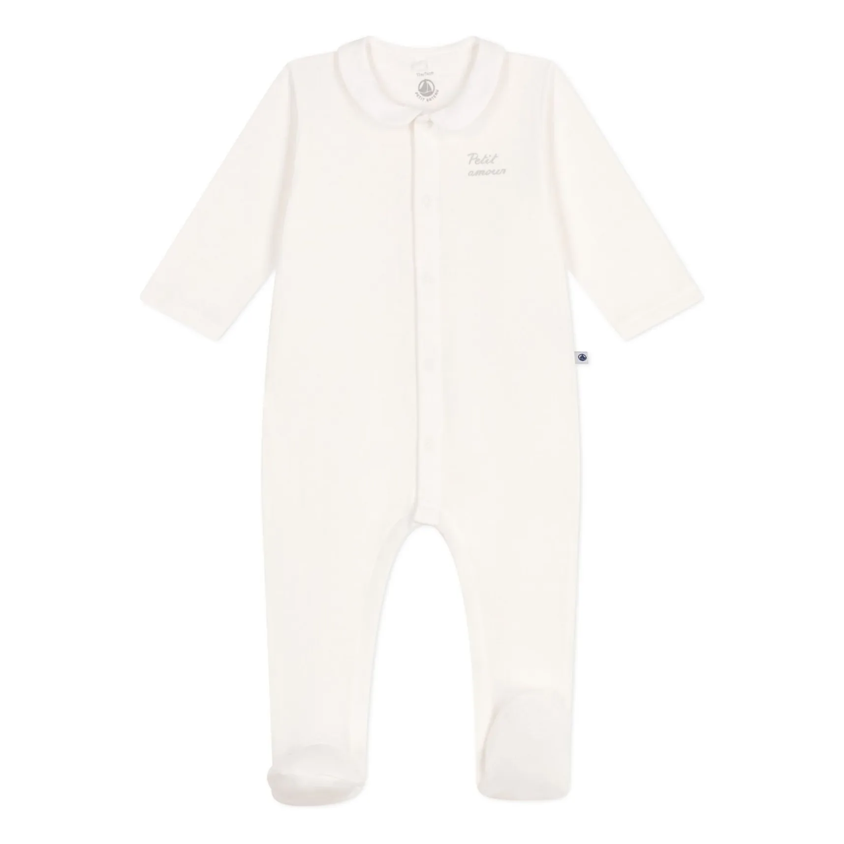 Petit Bateau White Pyjamas Dors Bien Petit Amour Tubique Organic Cotton