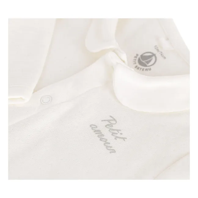 Pyjamas Dors Bien Petit Amour Tubique Organic Cotton | White