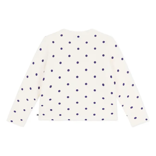 Chaqueta polar de lunares | Crudo