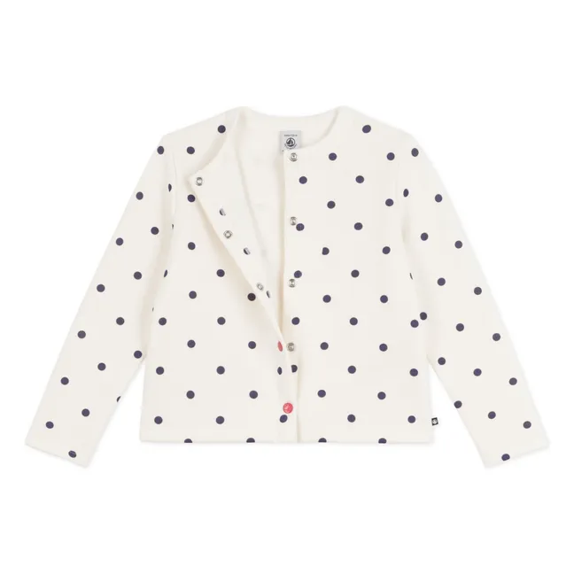 Chaqueta polar de lunares | Crudo