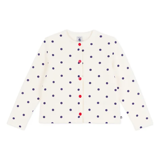 Chaqueta polar de lunares | Crudo