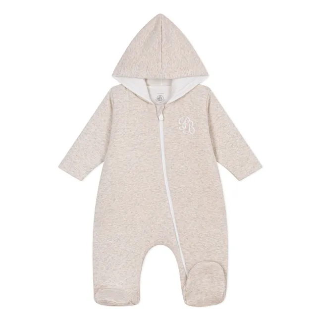 Piloto acolchado de algodón orgánico | Beige chiné