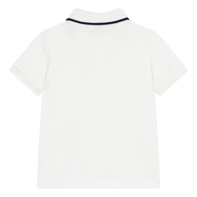 Organic cotton polo shirt | White