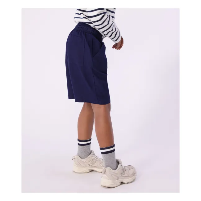 Bermudas Uni Twill de algodón orgánico | Azul Noche