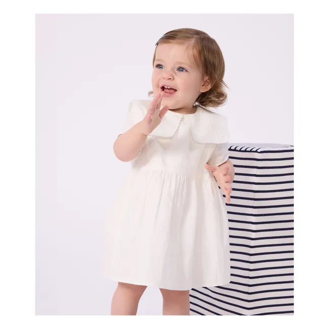 Ensemble Robe Col Marin et Bloomer Lin et Coton Bio | Blanc