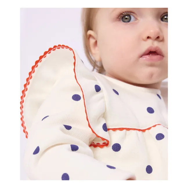 Vestido polar de lunares | Crudo