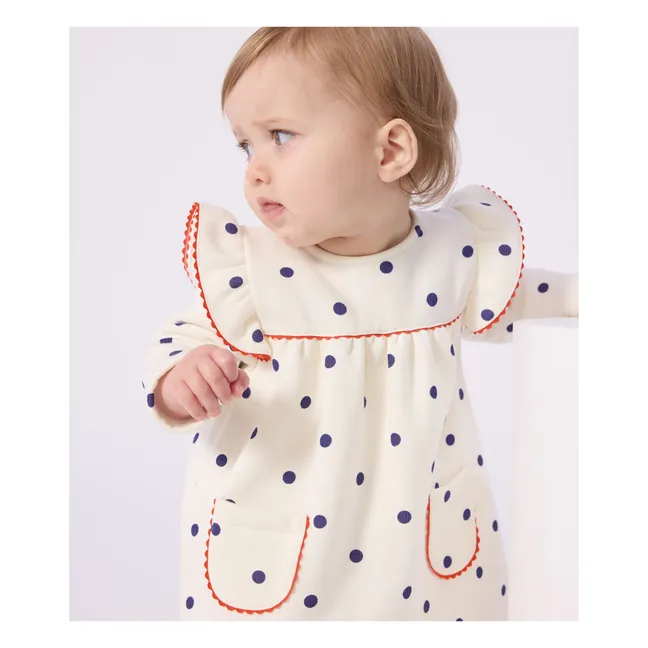 Vestido polar de lunares | Crudo