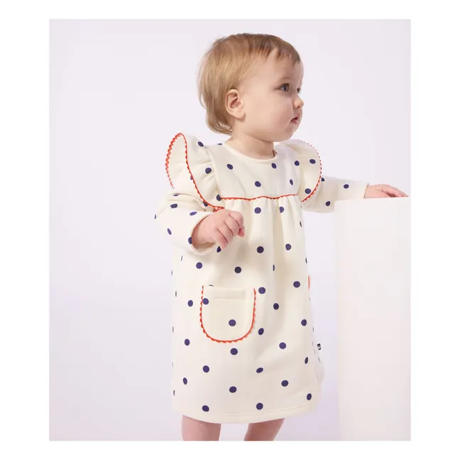 Vestido polar de lunares | Crudo