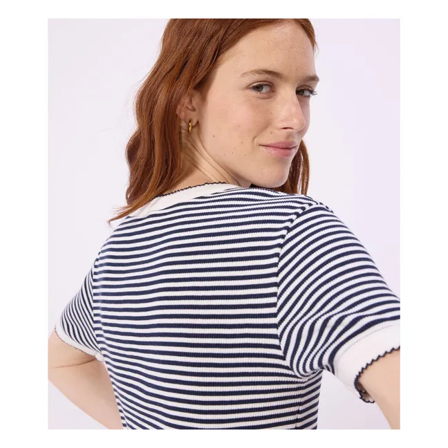 T-shirt Iconique Rayé | Bleu marine