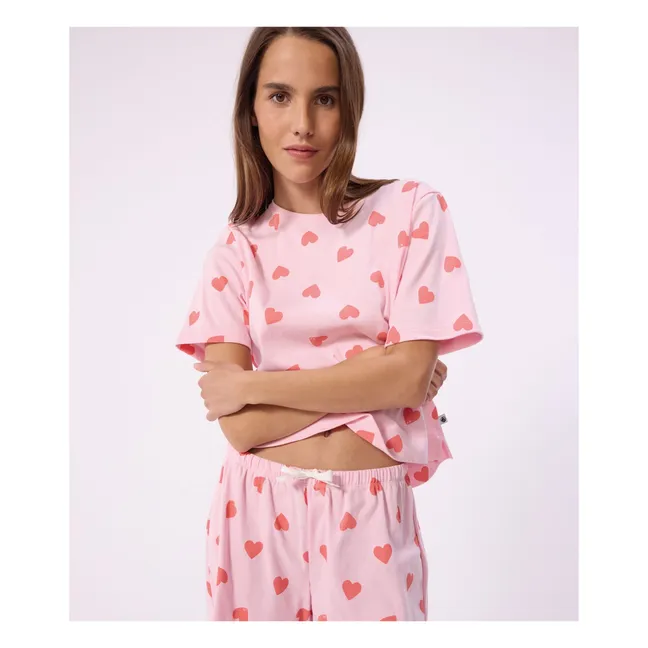 Pyjama Short Hearts | Pink
