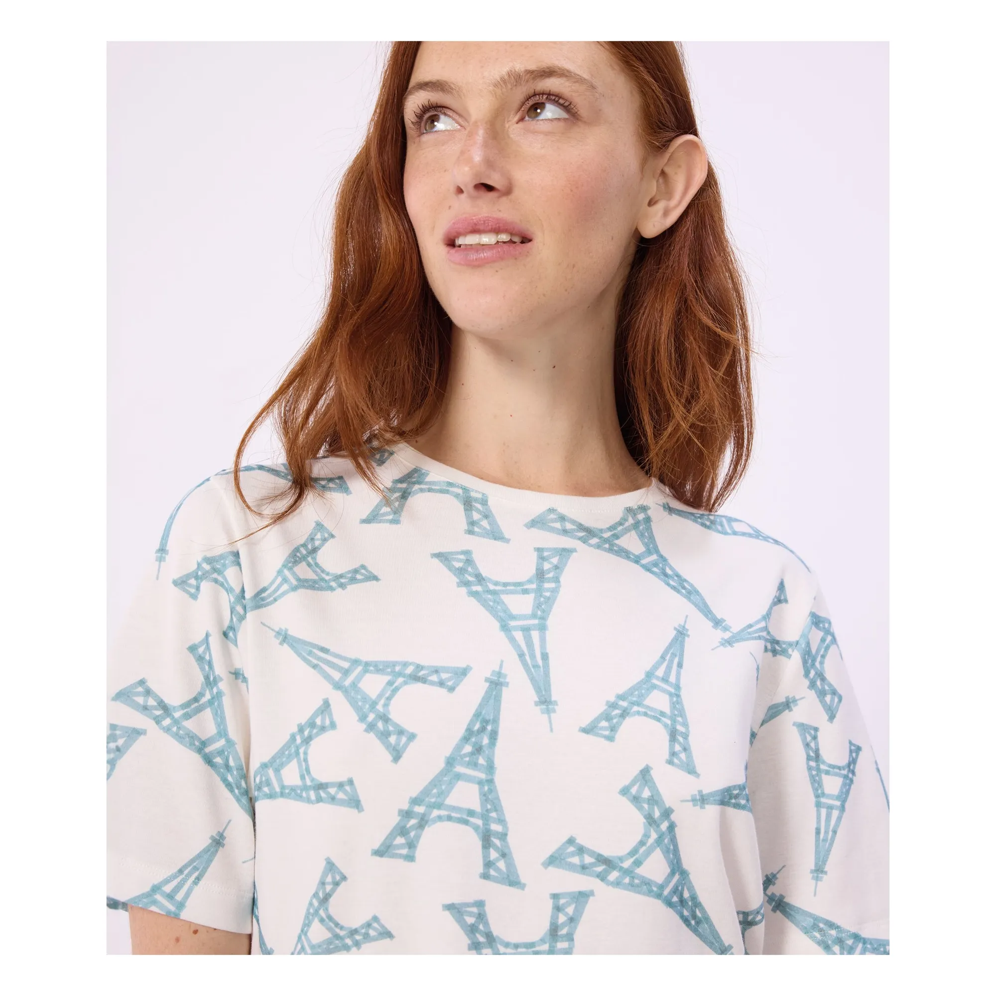 Pyjama Short Tour Eiffel | Blanc- Image produit n°5