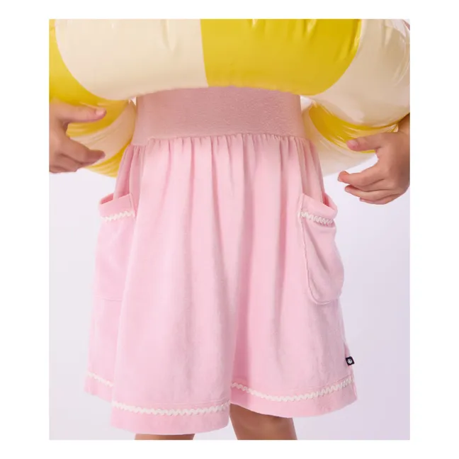 Vestido de toalla liso | Rosa