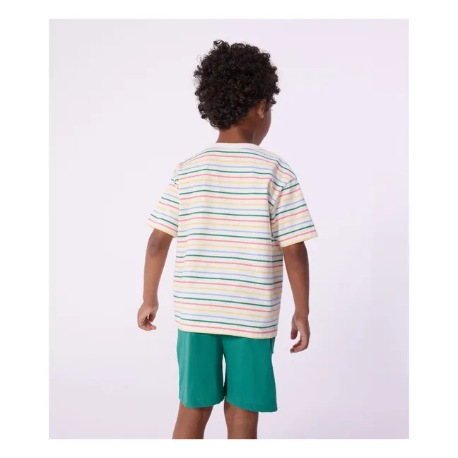 T-shirt Ample Rayé | Jaune