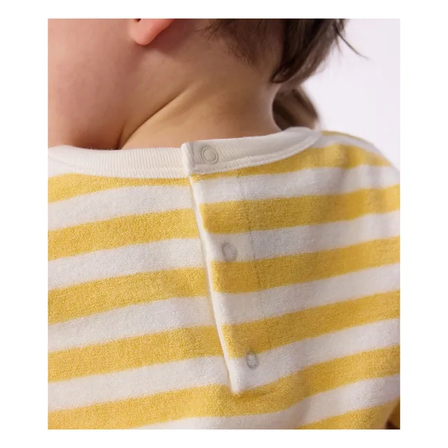 Sudadera de rayas Terry | Amarillo