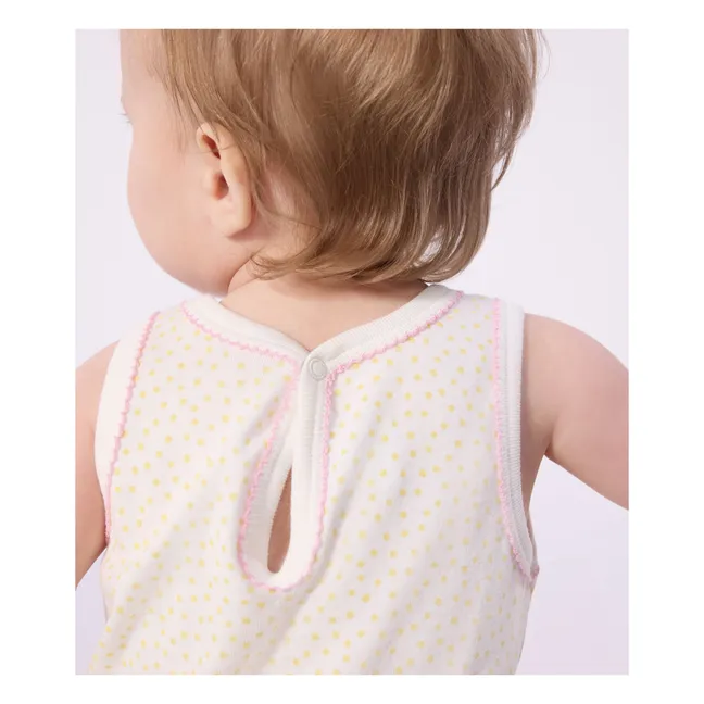 Mono de pijama de lunares | Blanco