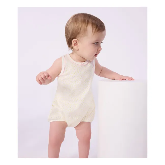 Pyjama Combishort à Pois | Blanc