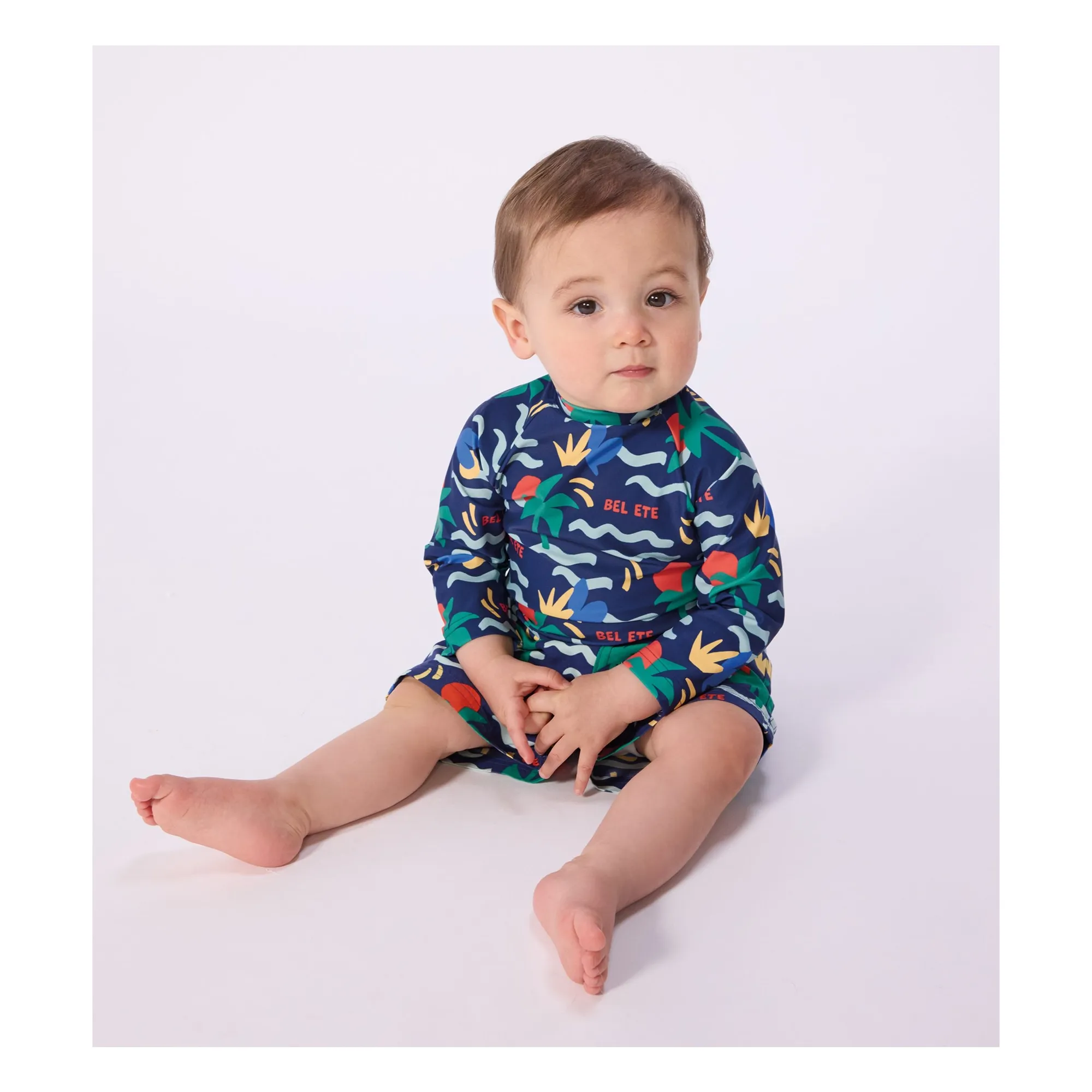 Petit Bateau Boys Midnight Blue Bel Eté Bébé Uv Protection Bath T-Shirt