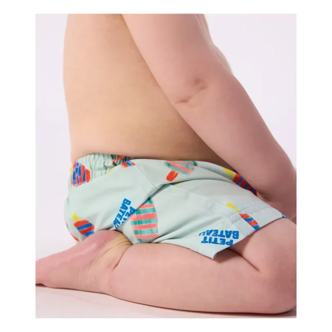 Short de Bain Glaces Fibres Recyclées Bébé | Turquoise