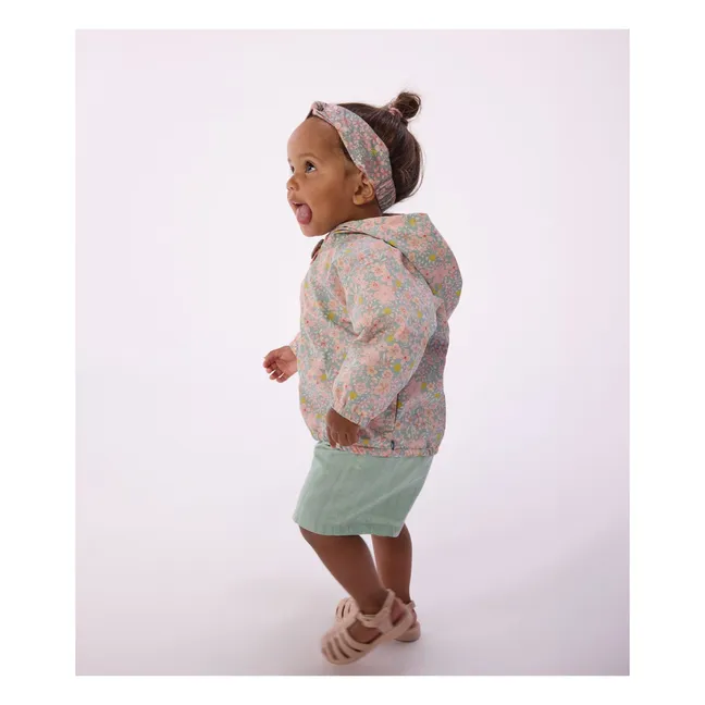 Floral Windbreaker Recycled Fiber Baby | Turquoise