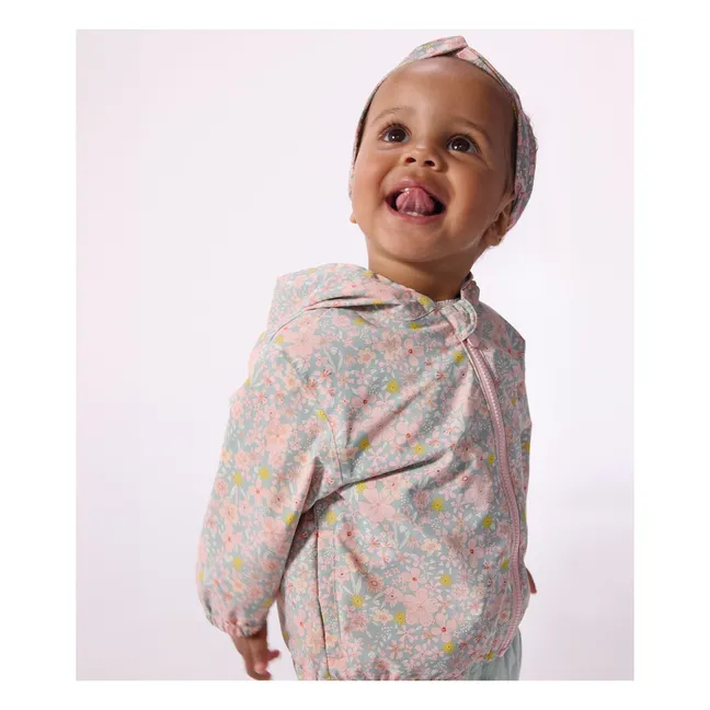 Floral Windbreaker Recycled Fiber Baby | Turquoise