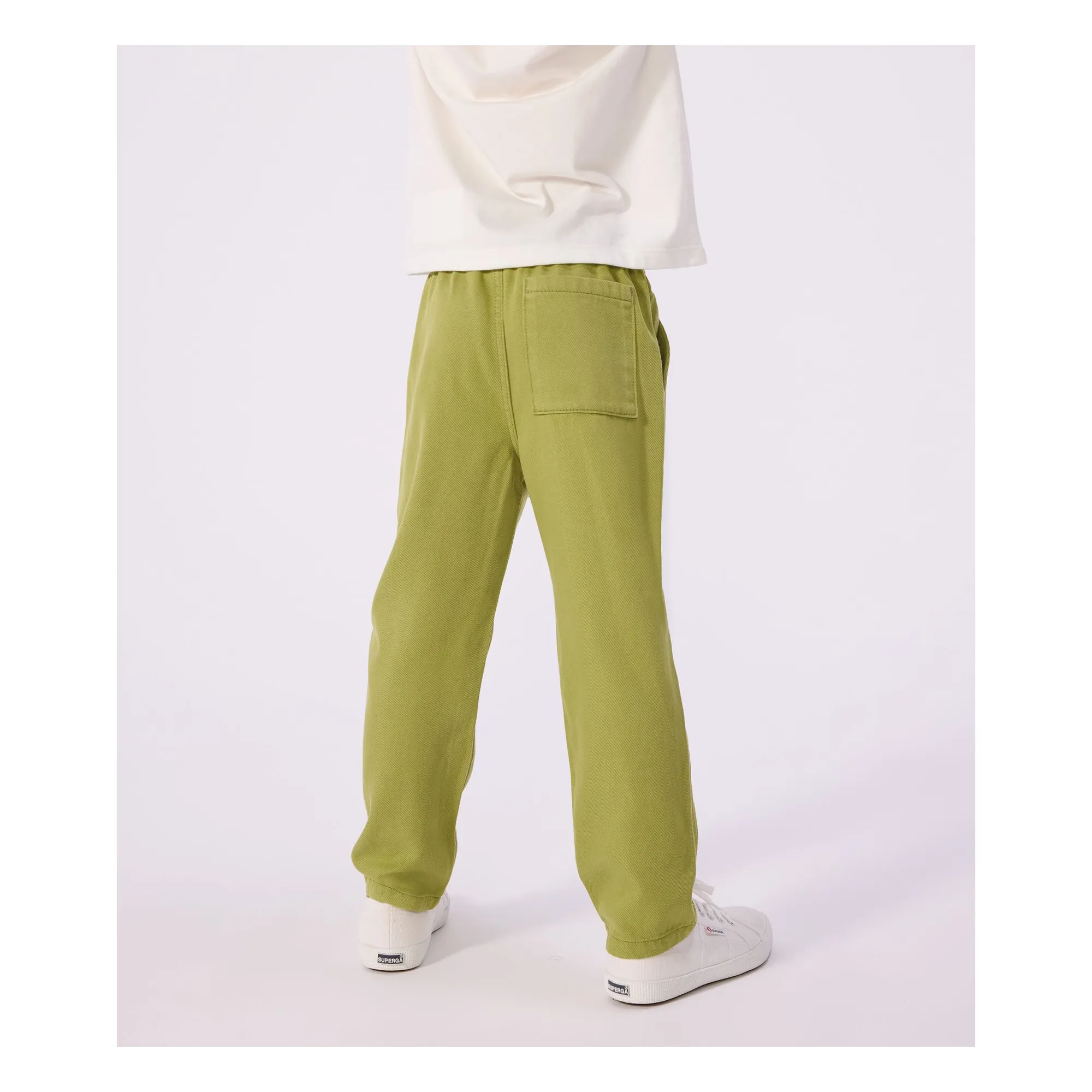 Pantalon Droit Sergé | Olive- Image produit n°2
