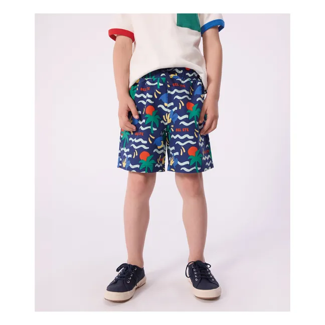 Short de Bain Glaces Fibres Recyclées | Turquoise