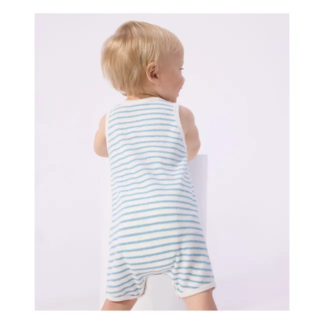 Combishort Rayée Eponge | Bleu