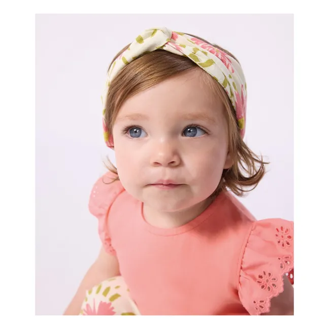 Crépon Flower Headband | Ecru