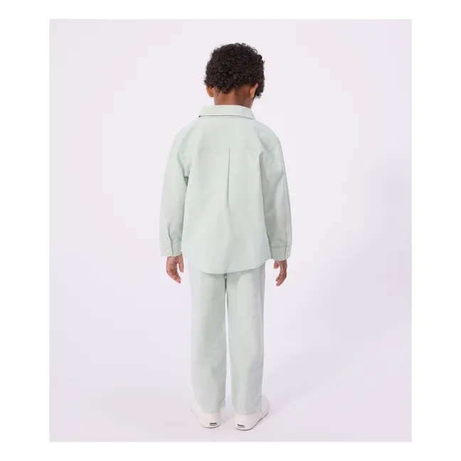 Plain Linen Shirt | Sage