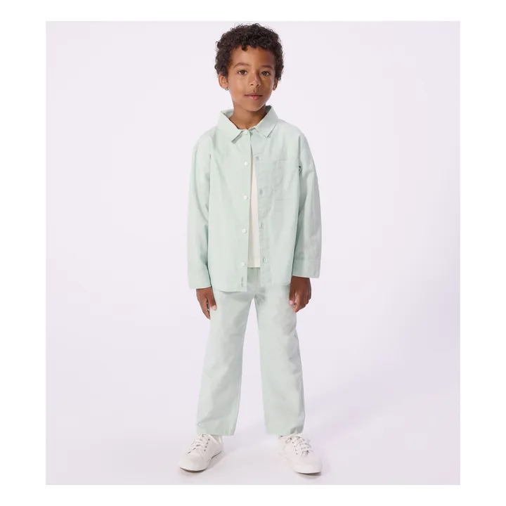 Camisa lisa de lino | Salvia- Imagen del producto n°1