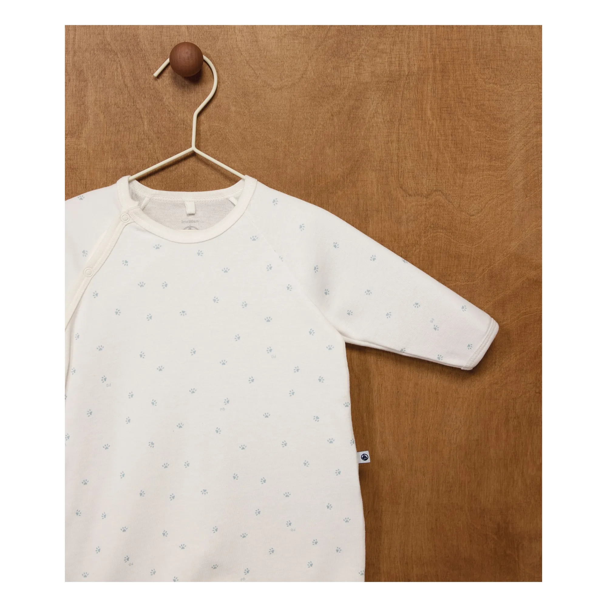 Pyjama Dors Bien Pattes Coton Bio | Blanc- Image produit n°2