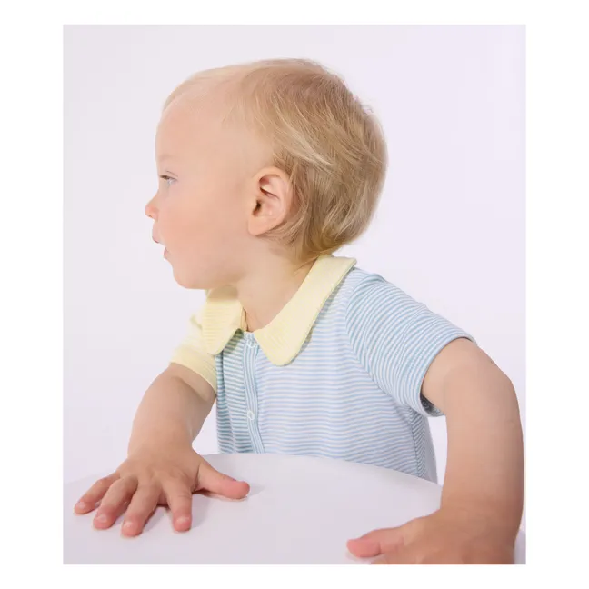 Pyjama Combishort Rayé | Bleu