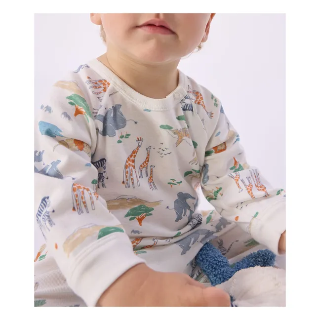 Dors Bien Zip Savane pyjamas | White