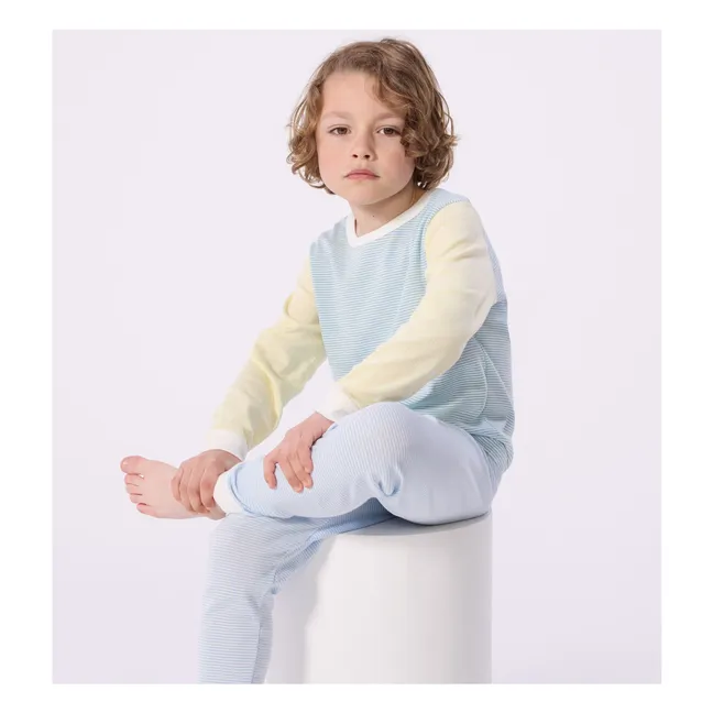 Pijama de rayas Milleraies Colorblock | Verde