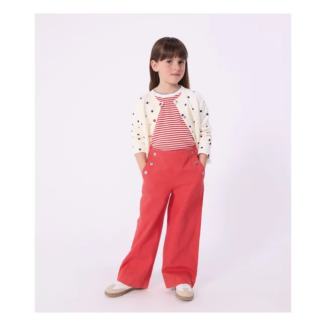 Molton Polka Dot Cardigan | Ecru