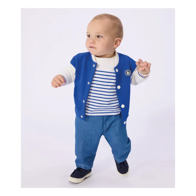 Teddy Colorblock jacket | Royal blue