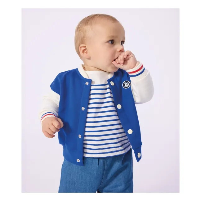 Teddy Colorblock jacket | Royal blue