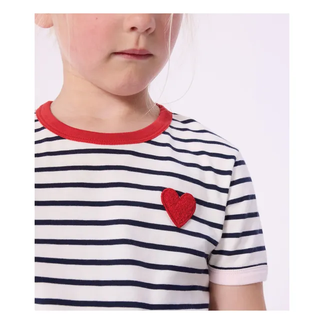 T-shirt Classique Rayé | Bleu marine