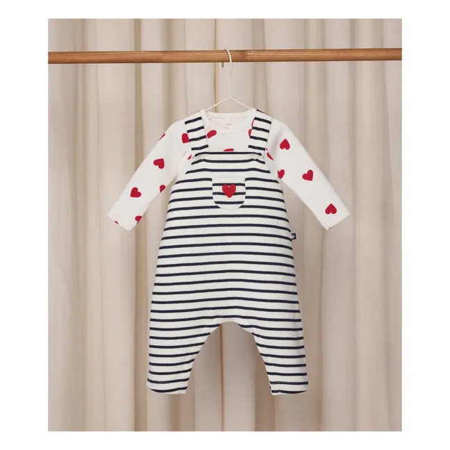 Ensemble Body et Salopette | Blanc