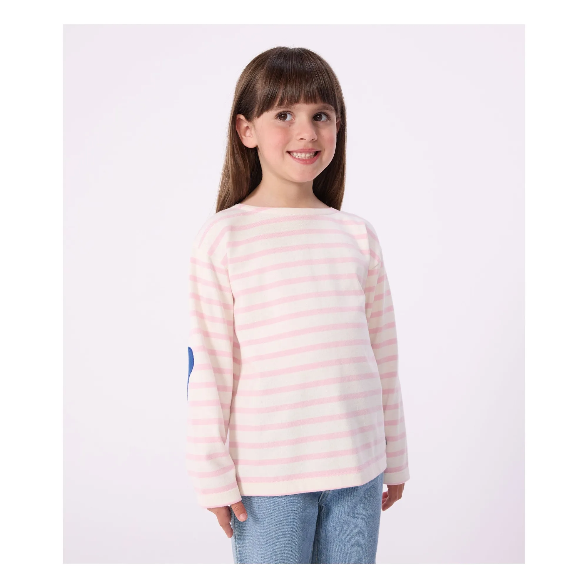 Petit Bateau Girls Pink Marinière T-Shirt