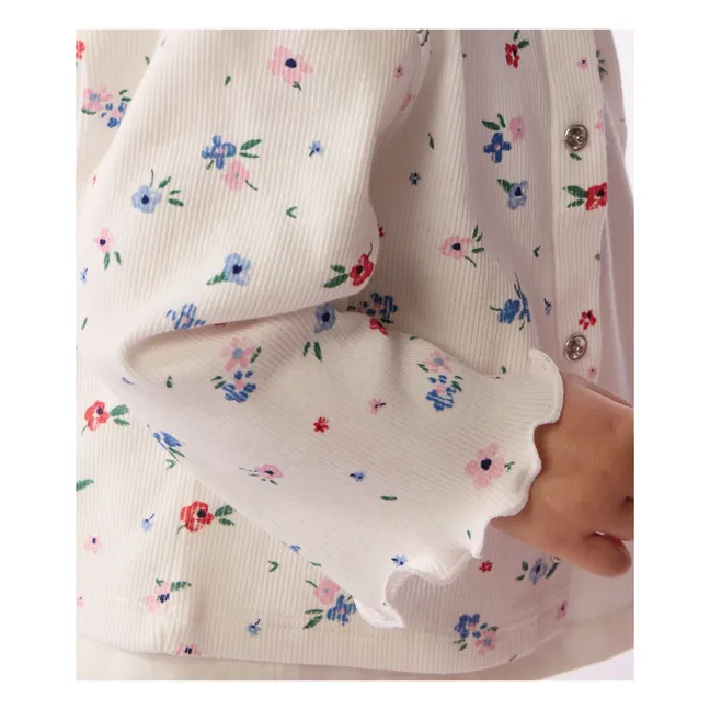 Gilet Fleuri | Blanc