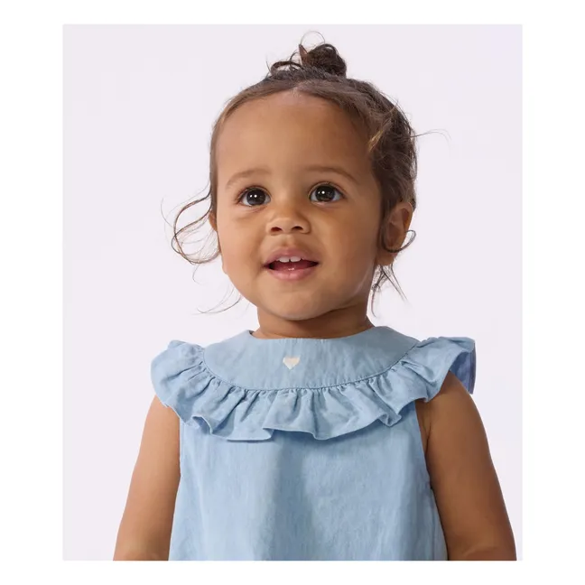 Top Denim Collar Chambray | Light Blue