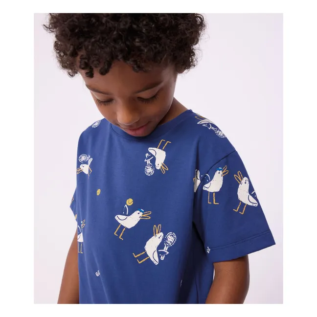 T-shirt Mouettes | Bleu foncé